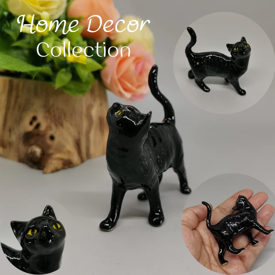 Black Cat Figurine, Decorative and Collectible Ornaments
